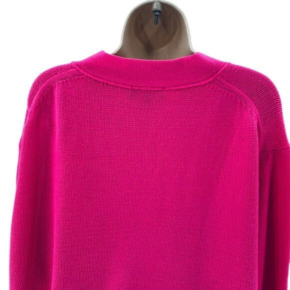 Pomander Place |  Slone Hot Pink Barbiecore Oversized Cardigan Sweater Size XS