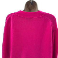 Pomander Place |  Slone Hot Pink Barbiecore Oversized Cardigan Sweater Size XS