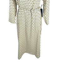 Tuckernuck NEW Tan Ocean Spray Geo Bex Long Sleeve Belted Midi Dress Size XS
