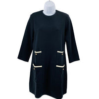 Tuckernuck NEW Black Francoise Mod 3/4 Sleeve Classic Mini Dress Size S