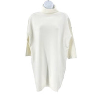 Pomander Place | NEW Winter White Vivianne Turtleneck Sweater Mini Dress Size L