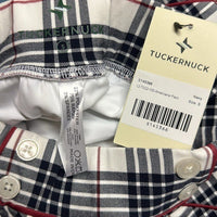 Tuckernuck NEW Americana Plaid 15 Inch Woven Renee Golf Skort Red Navy Size S