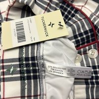 Tuckernuck NEW Americana Plaid 15 Inch Woven Renee Golf Skort Red Navy Size M