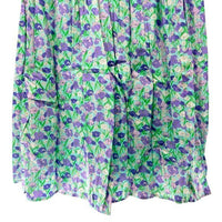 Hyacinth House NEW Aqua Bellflower Multi Floral Long Sleeve Maxi Dress Size XS