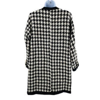 Pomander Place | NEW Coco Tweed Houndstooth Bow Mini Dress Black White Size XXL