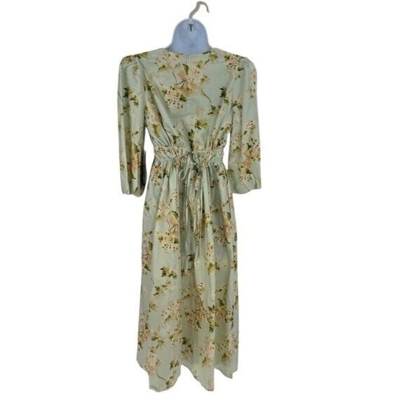 Tuckernuck NEW Aqua Watercolor Marlena Floral Sundress Midi Dress Size XS