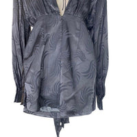 Significant Other | NEW Lila Satin Tie Front Mini Dress in Black Size 2