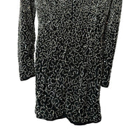 Retrofete NEW Nikki Sequins Long Sleeve Black Cocktail Party Mini Dress Size L