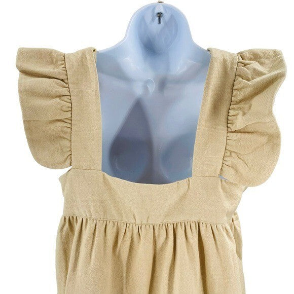 Pomander Place NEW Camella Tan Flutter Sleeve Casual Mini Dress Size XS