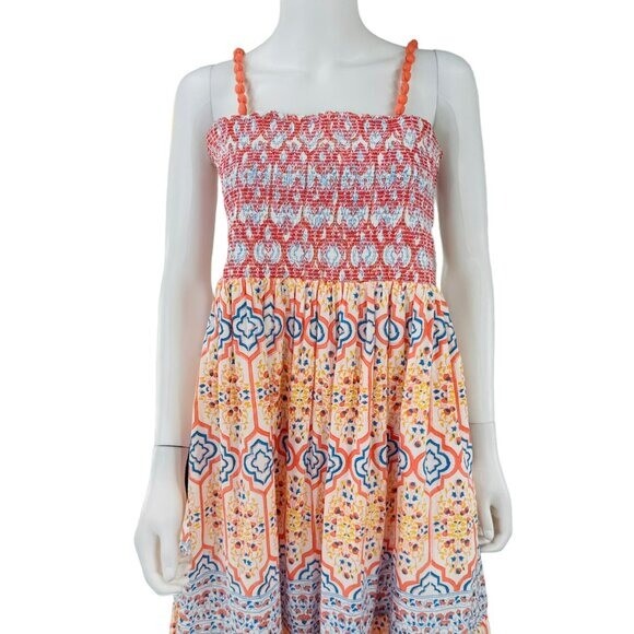 Ash & Eden NEW Galina Embroidered Square Neck A Line Midi Dress Size XL