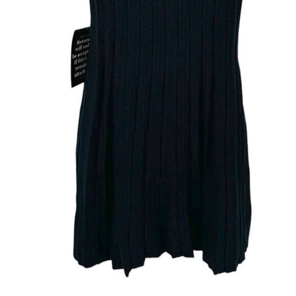 Pomander Place NEW Black Knit Adi Sleeveless A Line Classic Mini Dress Size XS