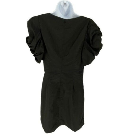 Hyacinth House | NEW Black Tinsley V-Neck Puff Sleeve Mini Dress Size XXS