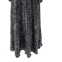 BORGO DE NOR NEW Bernadette Sequin Crepe Formal Long Sleeve Maxi Dress Size XS