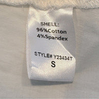 Pomander Place | NEW White Rae Ruffle Collar Short Sleeve Blouse Size S