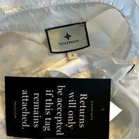 Tuckernuck NEW White Hazel Victorian Ruffle Mock Neck Button Down Blouse Size S