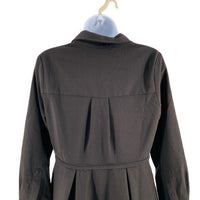 Pomander Place | NEW Black Annalise Long Sleeve Pleated Mini Dress Size S