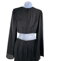 Petal & Pup NEW Sienna Satin Formal Black Midi Dress Matching Set Size S