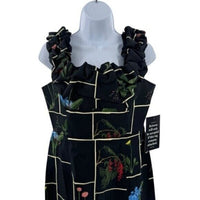 Tuckernuck NEW Black Fresher Buds Suze Floral Patchwork Denim Maxi Dress Size 0