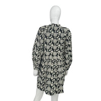 Hyacinth House NEW Black & Ivory Eyelet Kathleen Long Sleeve Dress Size Small