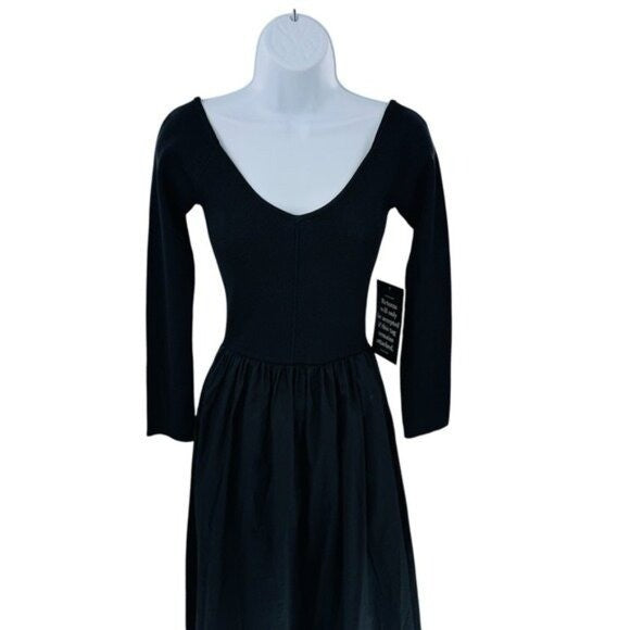 Tuckernuck | NEW Black Clea Off-the-shoulder Stretch-knit Maxi Dress Size XS