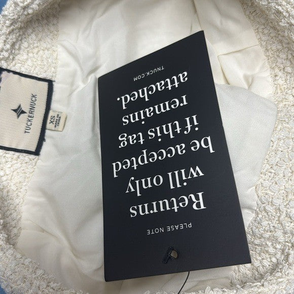 Tuckernuck NEW Cream Tweed Scarlet Retro Button Mini Skirt Size XS