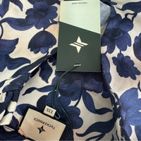 Tuckernuck NEW Blue Poppy Palmerston Drop Waist Long Sleeve Mini Dress Size XXS