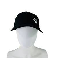 Poshing 4 Paws NEW Unisex Adjustable Paw Embroidered Baseball Cap in Black