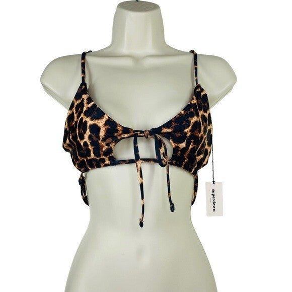 superdown | NEW Chantelle Bikini Top in Leopard Size M