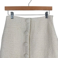 Tuckernuck NEW Cream Tweed Scarlet Retro Button Mini Skirt Size XS