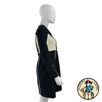 Tuckernuck NEW Navy and Cream Evie Long Sleeve Colorblock Mini Dress Size L