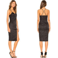by the way. | NEW Mini Jacquard Satin Formal Slit Midi Dress in Black Size XS