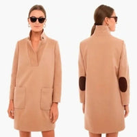 Tuckernuck | NEW Emerson Equestrian Elbow Patch Retro Camel Mini Dress Size XXL