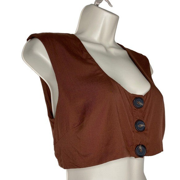 anna nata | NWT Madison Crop Top in Sepia Brown Size S