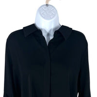 Tuckernuck NEW Black Norah Bell Sleeve Collared Button Down Blouse Top Size L