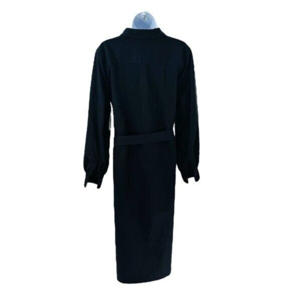 Tuckernuck NEW Black Lantern Sleeve Tory Shirt Midi Dress Size S