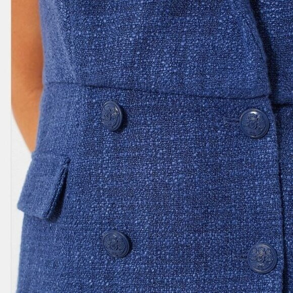 Pomander Place | NEW Navy Tweed Campbell Sleeveless Romper Size XL
