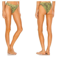 House of Harlow 1960 | NEW Anastasia Bikini Bottom in Green Python Size S