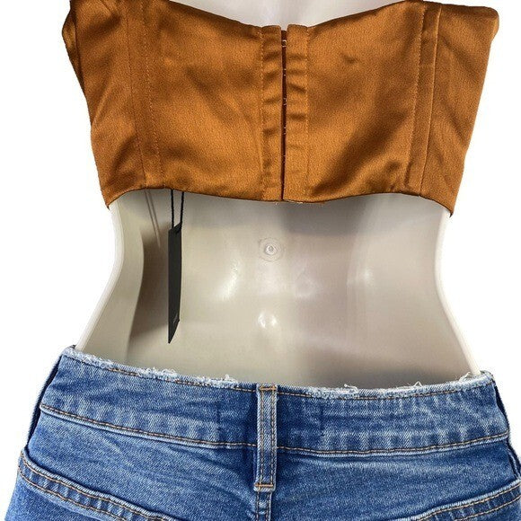 NBD | NWT Archer Crop Top in Gold Size L