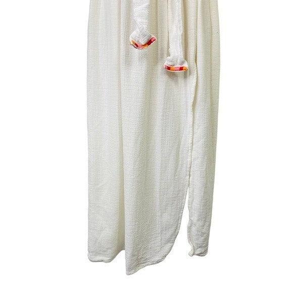 Sundress | Poly Dress in Tulum White & Mix Red Embroideries Size M/L