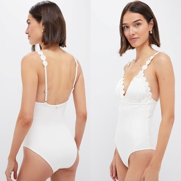 Ancora NEW Ivory Euphoria Blanc One Piece Moderate Coverage Swimsuit Size L