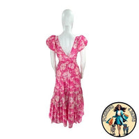 LoveShackFancy | NEW Karalie Silk Blend Maxi Dress in Holiday Sun Fuchsia Size 2