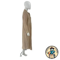 Pomander Place NEW Flax Lydell Tan Long Sleeve Button Down Maxi Dress Size Large
