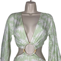 Lovers + Friends NEW Maysa Cut Out Mini Dress Palm Tree Print Size XXS