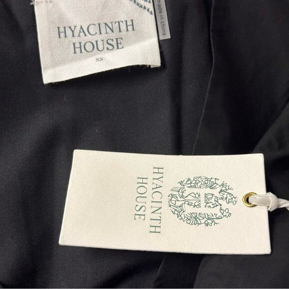 Hyacinth House NEW Black Eyelet Marshall V Neck Classic Midi Dress Size XS