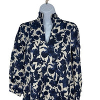 Tuckernuck NEW Blue Poppy Palmerston Drop Waist Long Sleeve Mini Dress Size L