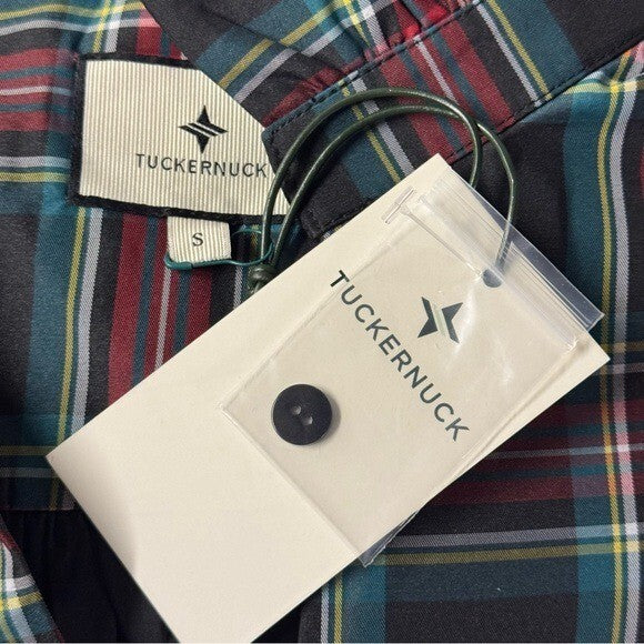 Tuckernuck Palmerston Tartan Plaid Drop Waist Long Sleeve Mini Dress Size S