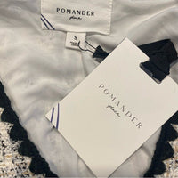 Pomander Place NEW White Tweed Retro Josephine Mini Dress in White Black Size S