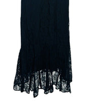 Rhode NEW Arabella Lace Black Short Sleeve Semi Sheer Formal Midi Dress Size 0