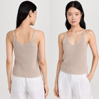 Alex Mill NEW Billie Sweater V Neck Casual Tank in Tan Oatmeal Size M