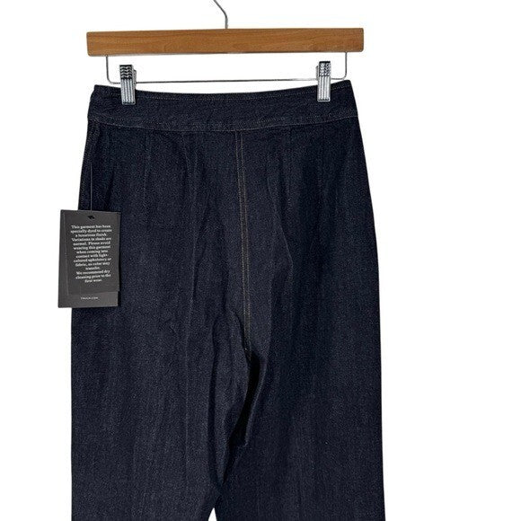 Tuckernuck x India Hicks NEW Dark Denim Palladium Wide Flare Leg Jeans Size 4